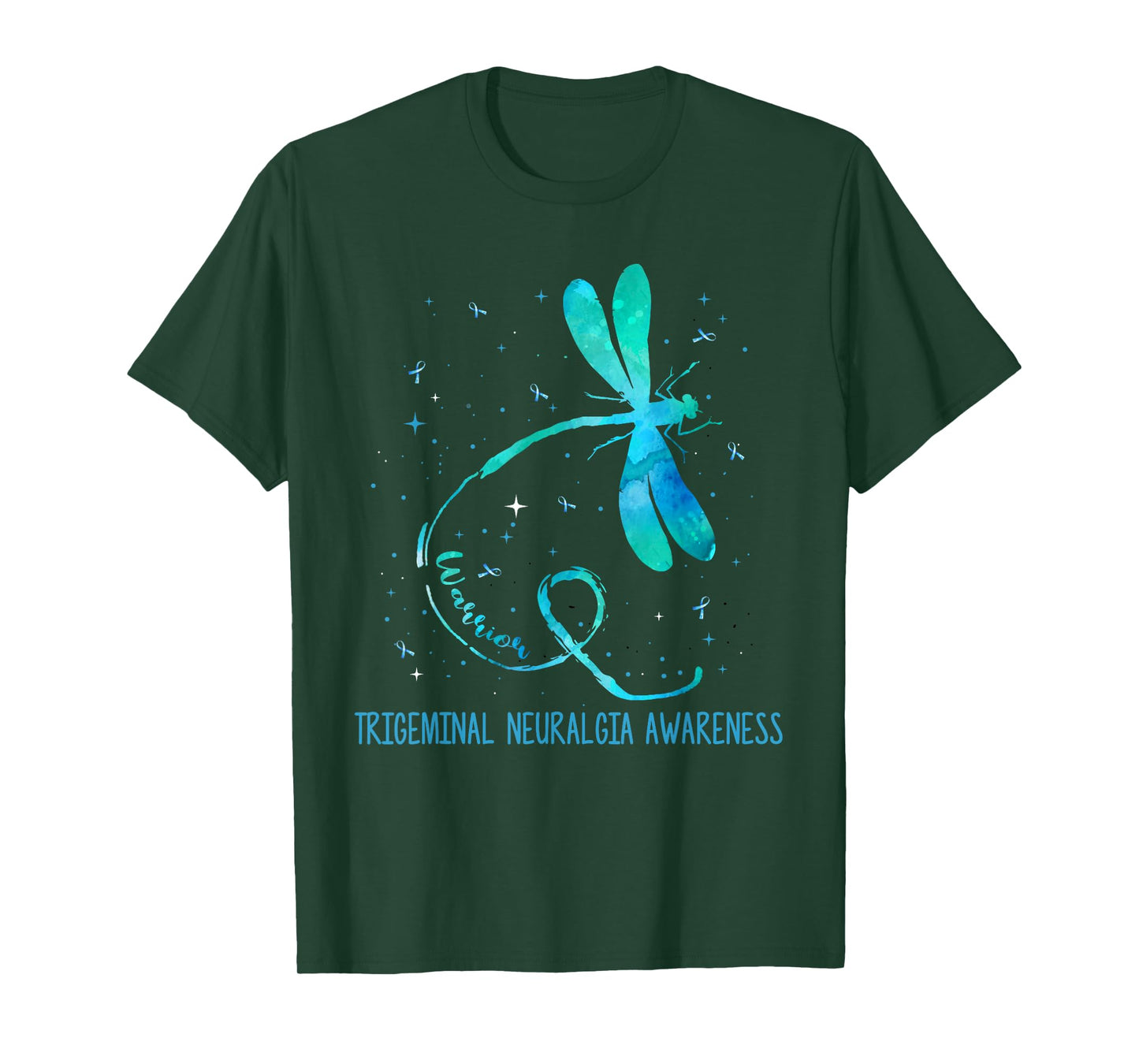Ki Trigeminal Neuralgia Awareness Costume Dragonfly Ribbon T-Shirt