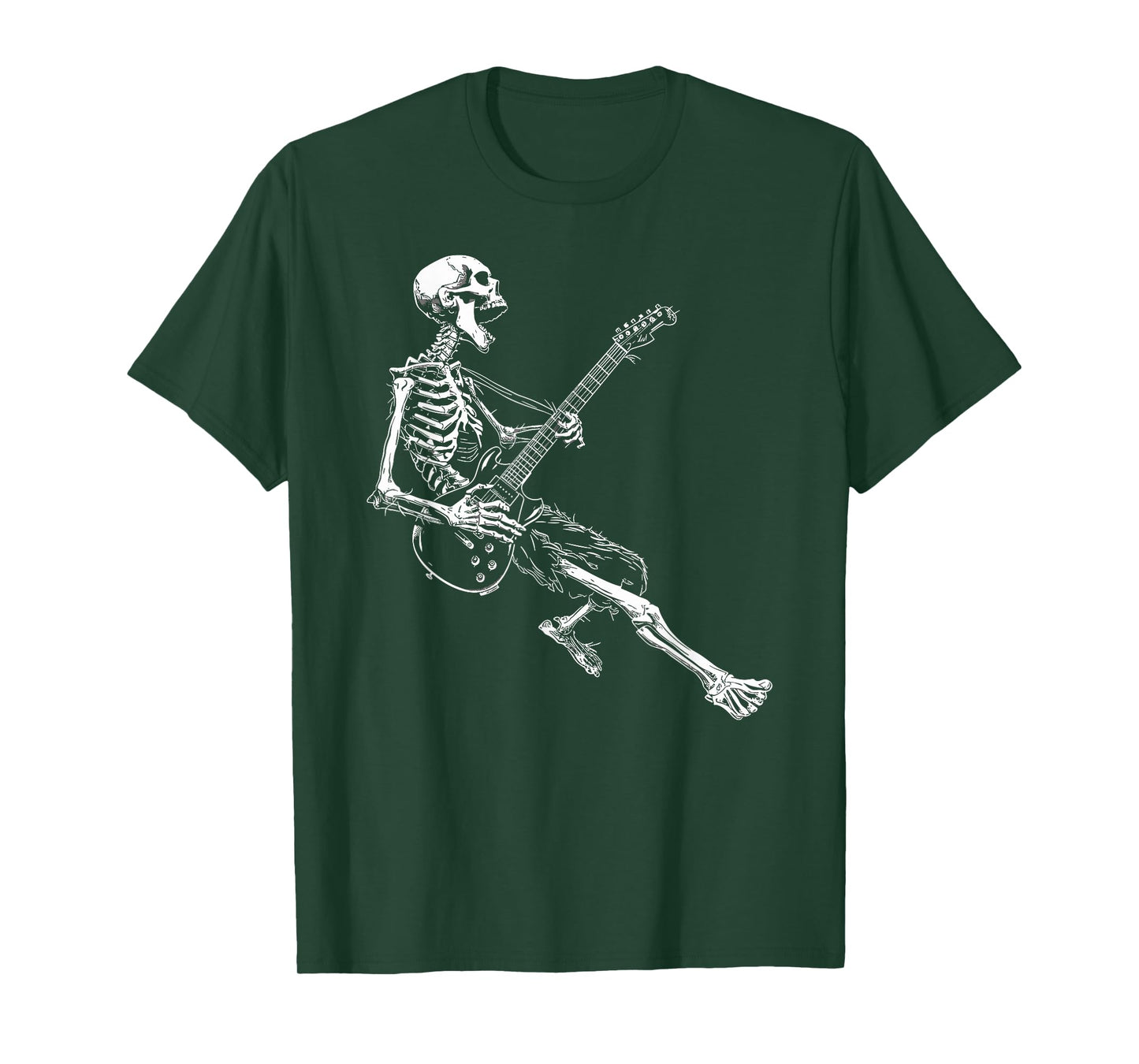 Skeleton playing Guitar Rock And Roll Band Rock On men woman T-Shirt