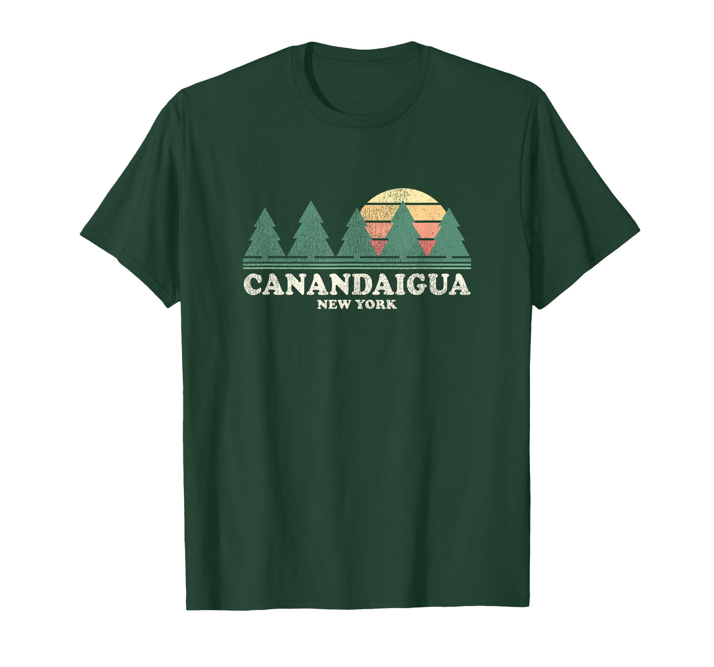 Canandaigua NY Vintage Throwback Tee Retro 70s Design T-Shirt