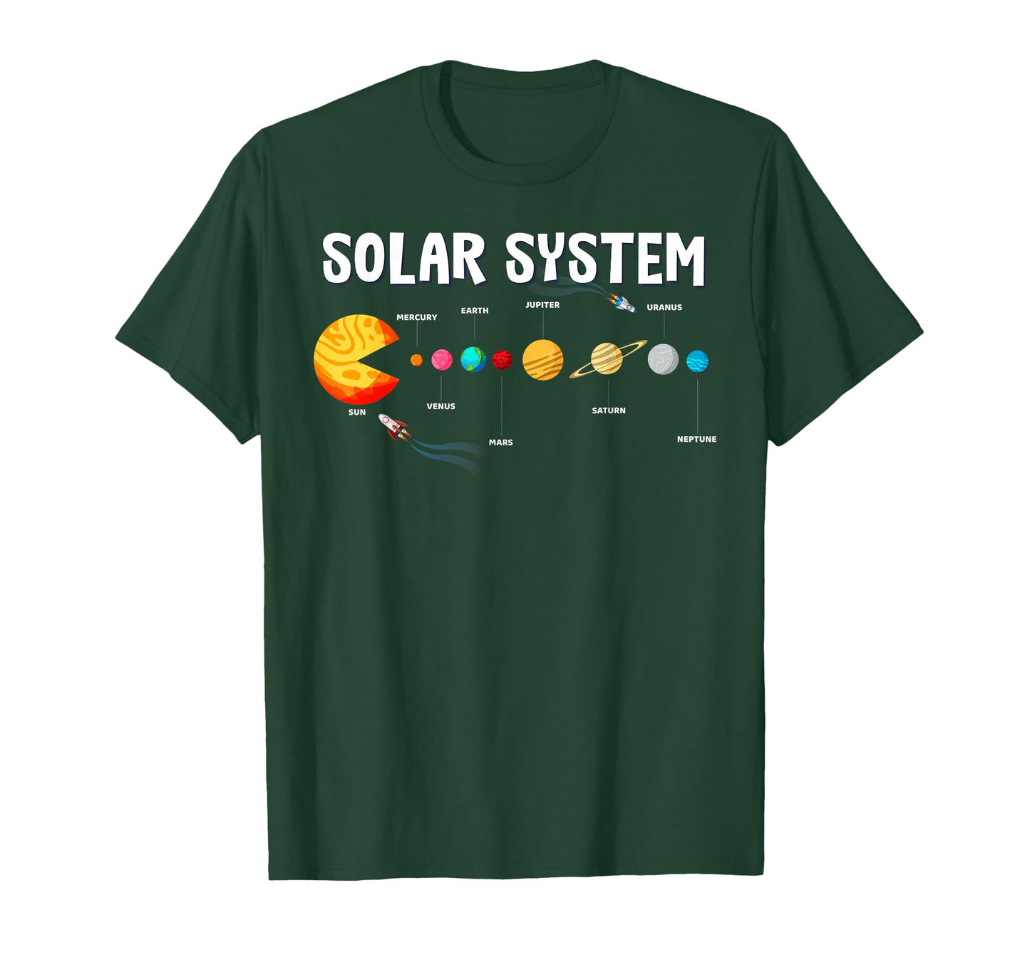 Funny Solar System Astronauts Space Video Games Men Women T-Shirt