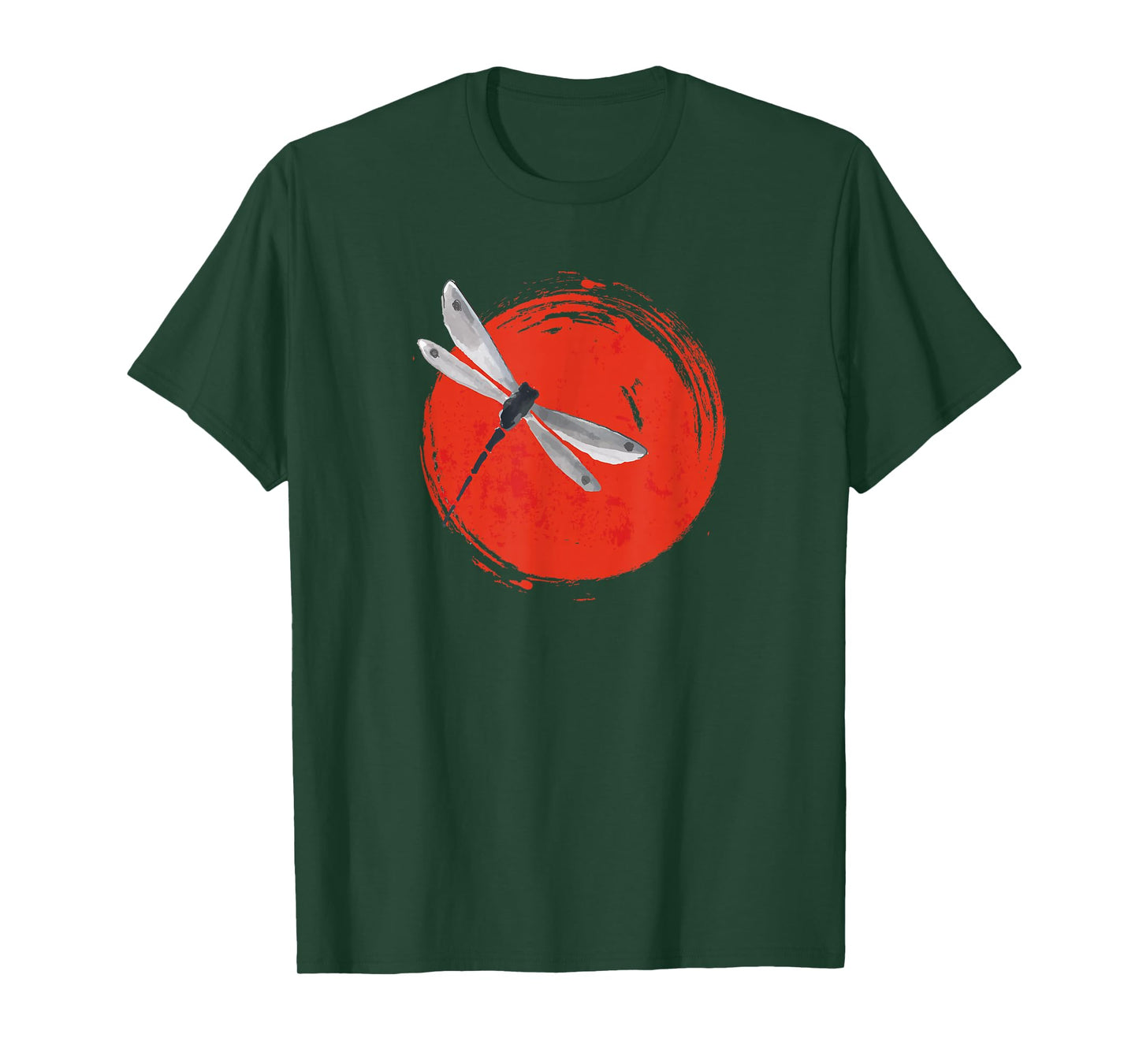 Zen Circle Japanese Dragonfly Sun Yoga T-Shirt