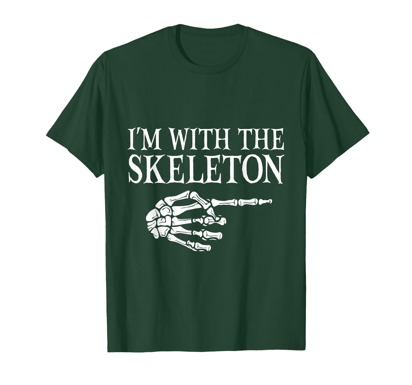 I'm with Skeleton Halloween Costume Couples Matching T-Shirt