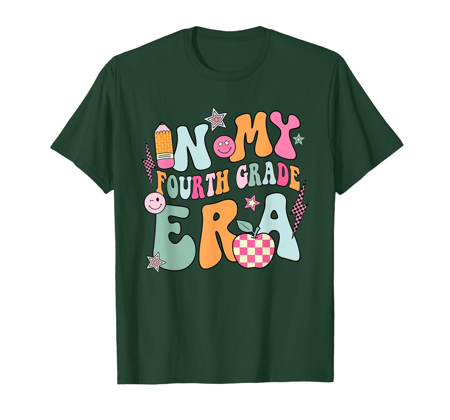 In My Fourth Grade Era Back To School Retro Groovy 4th Grade T-Shirt