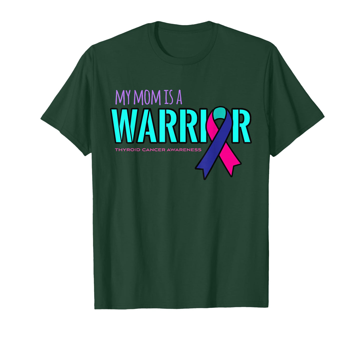 My Mom is a Warrior Thyroid Cancer Awareness Shirt T-Shirt