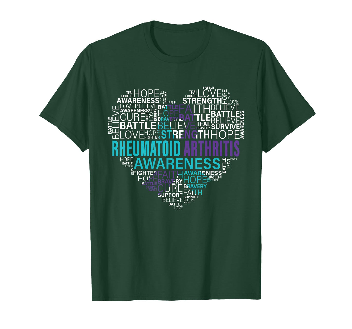 Rheumatoid Arthritis Awareness Hope Support Strong Warrior T-Shirt
