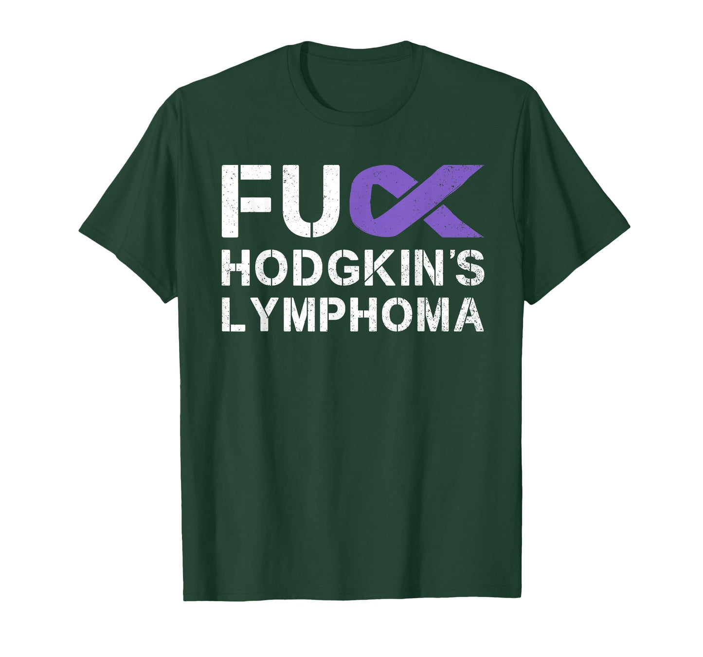Fuck Hodgkin's Lymphoma Cancer Awareness Ribbon Support T-Shirt