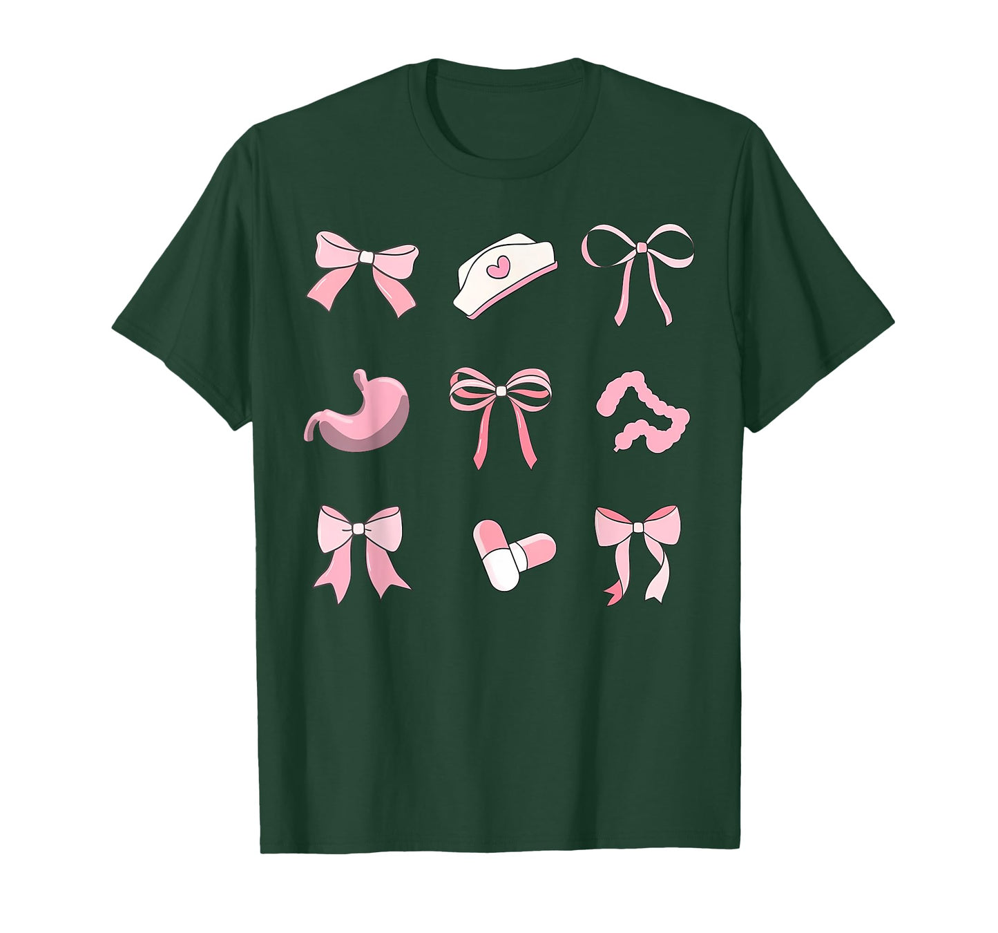Pink Coquette Bow Endoscopy Nurse Gi Colon Gastrointestinal T-Shirt