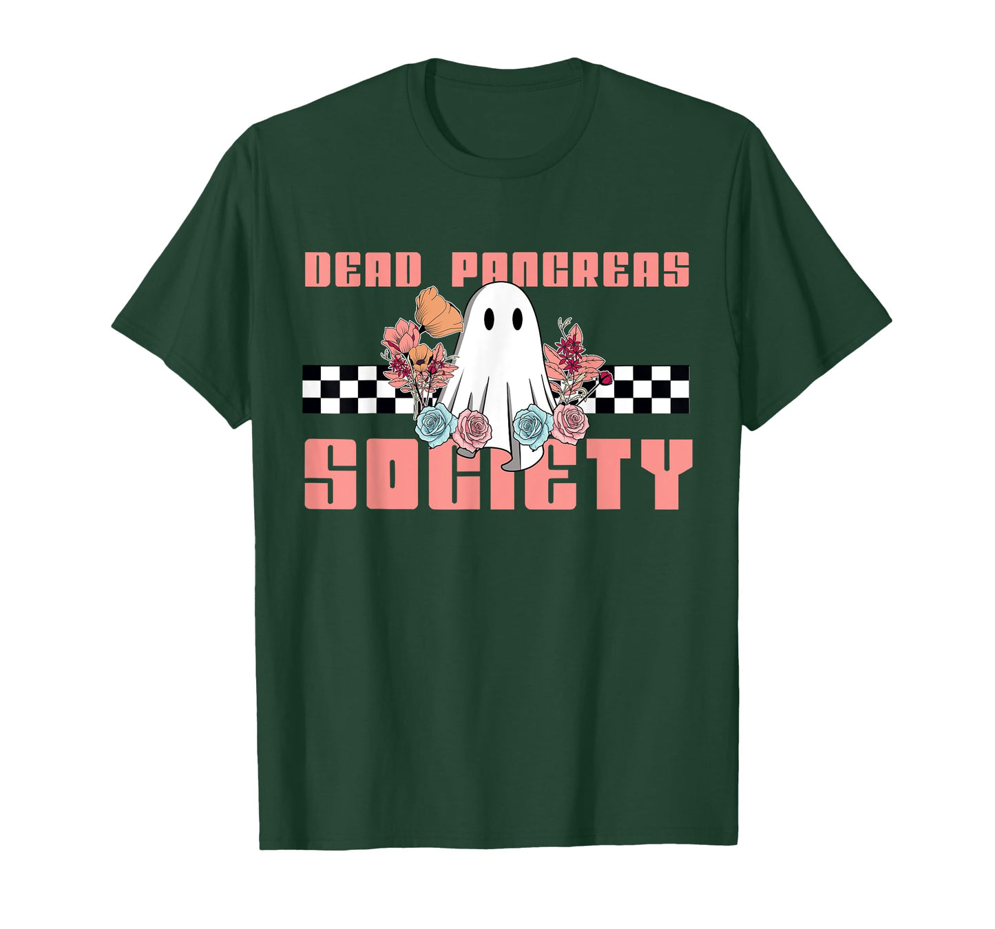 Dead Pancreas Society Halloween Ghost Retro Vintage T-Shirt
