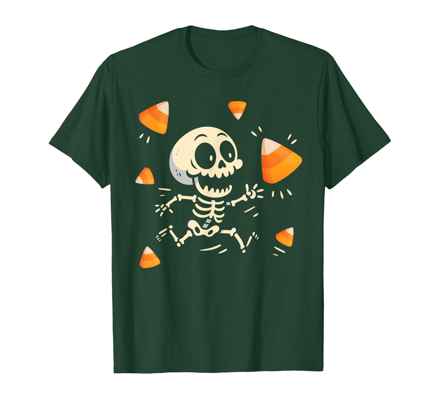 Funny Candy Costume Halloween Spooky Skeleton Skull Outfit T-Shirt