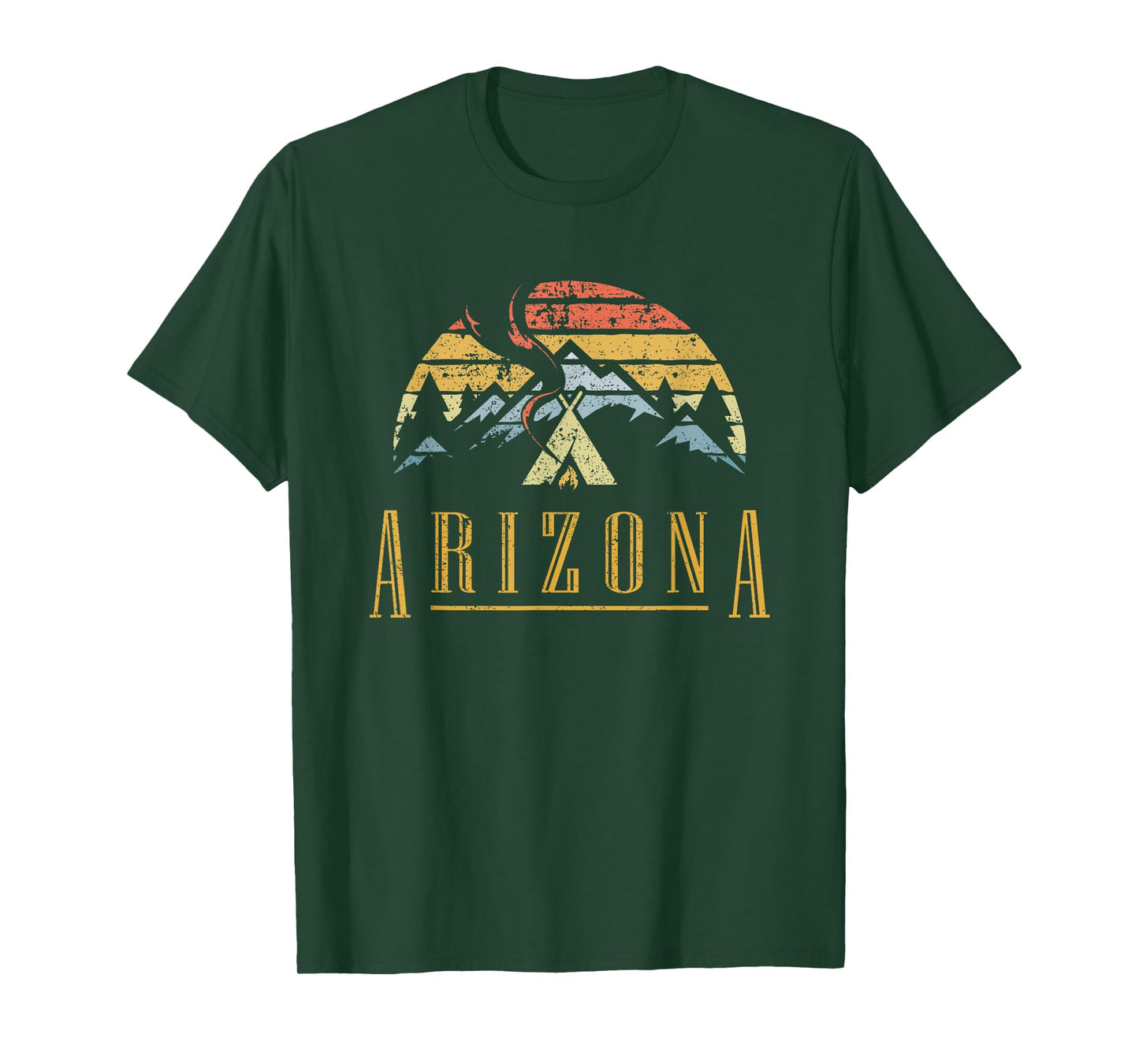 Vintage Arizona Mountains Camping Campfire Retro T Shirt T-Shirt