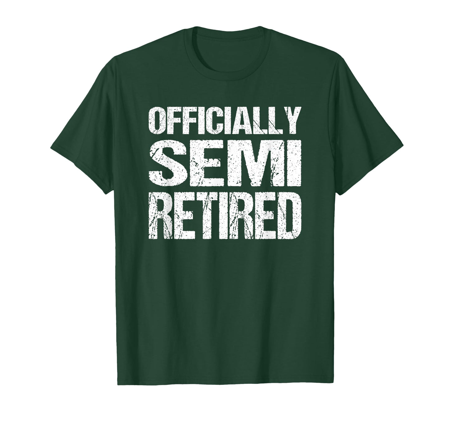 Retirement Gear Semi Retired Funny T-Shirt - Unisex, Black, Small, Short Sleeve, Classic Fit, Cotton/Polyester Blend