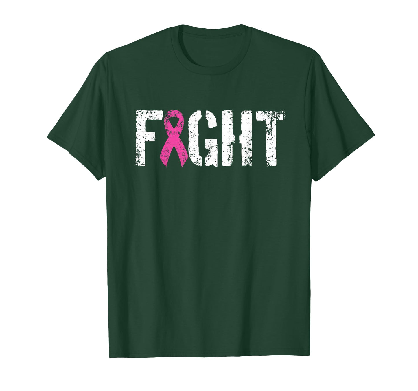 Fight Breast Cancer - Pink Military Style Awareness Ribbon T-Shirt
