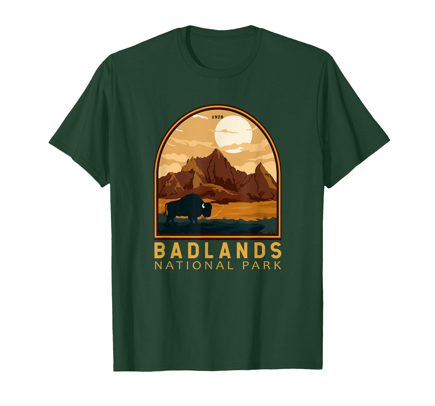 Badlands National Park South Dakota Vintage Emblem T-Shirt