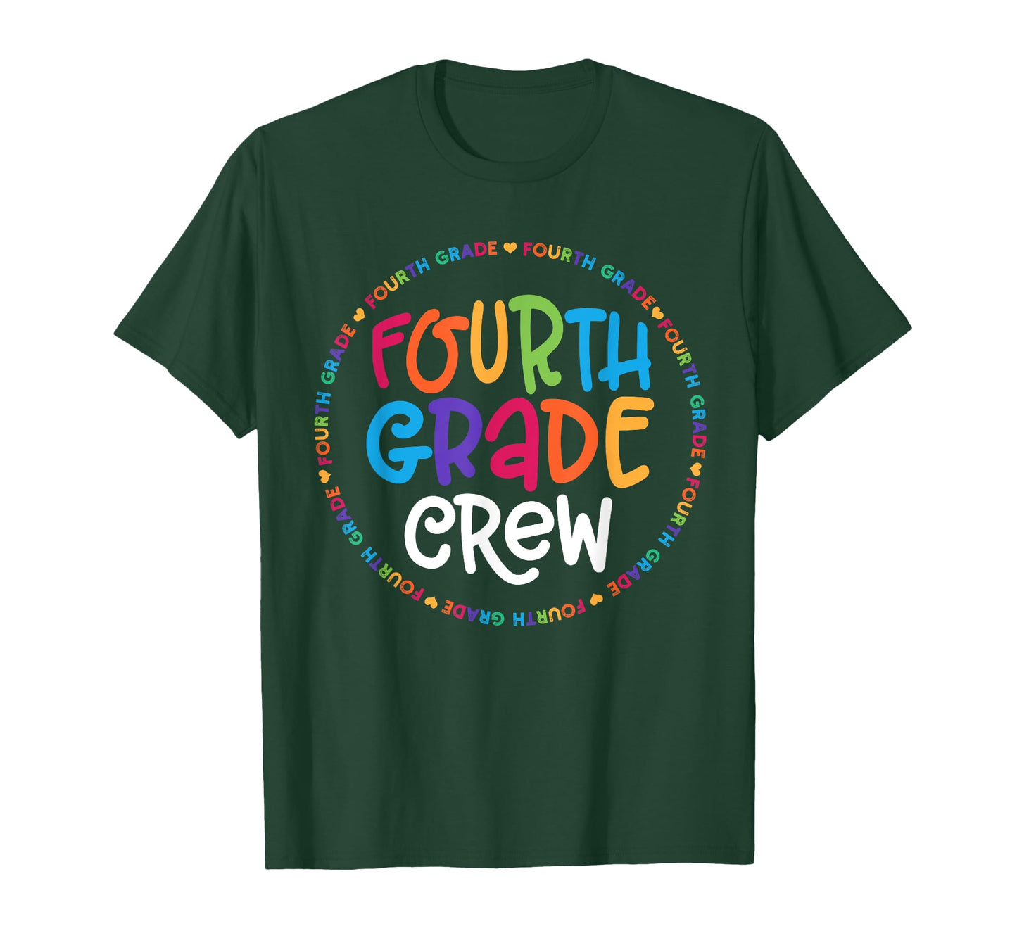 Fourth Grade Crew tshirt 4th Grade Back To School Teacher T-Shirt