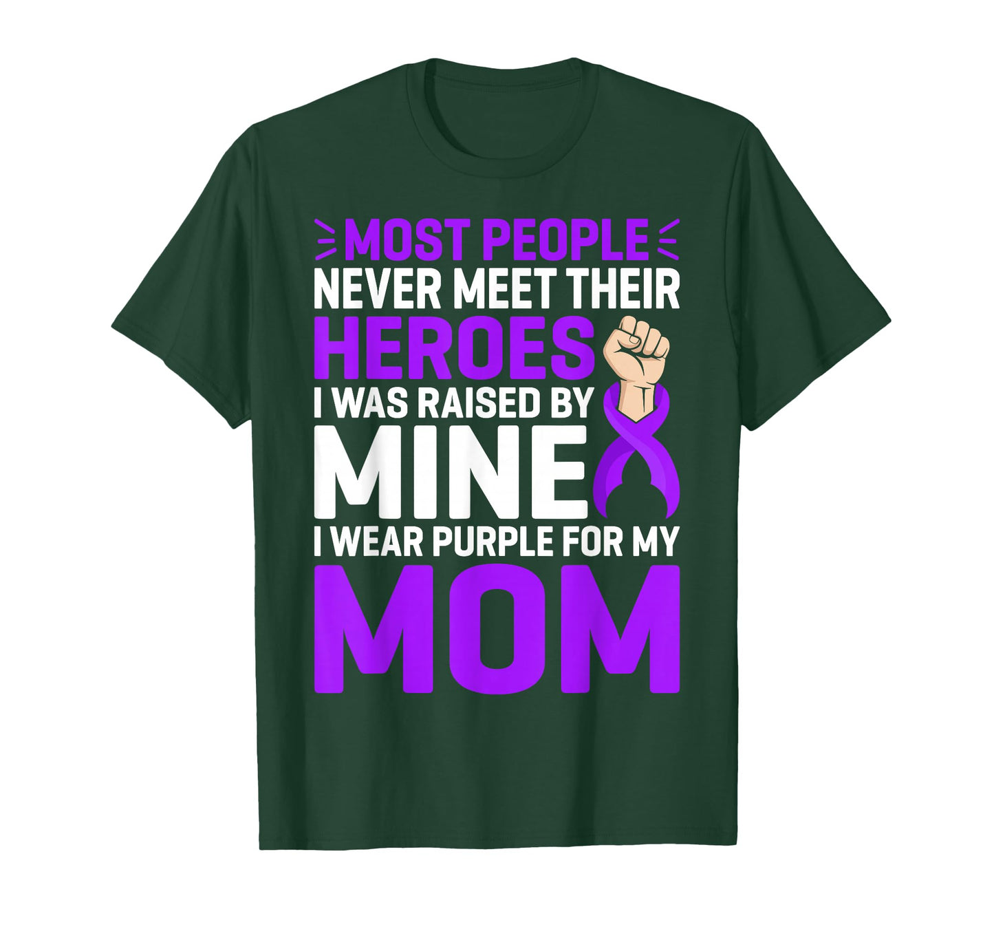My Heroes I Wear Purple for My Mom Mother Pancreatic Cancer T-Shirt