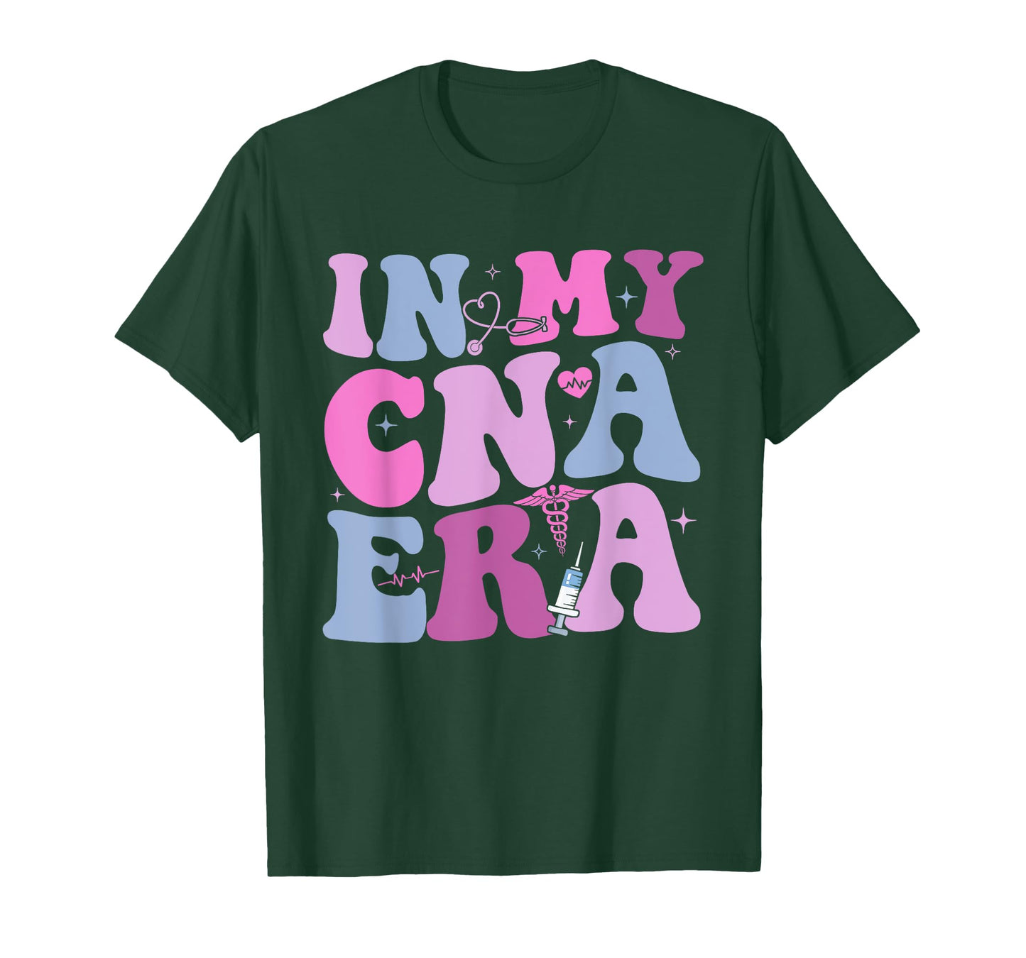 In My CNA Era Funny Groovy CNA Life Nurse Life T-Shirt