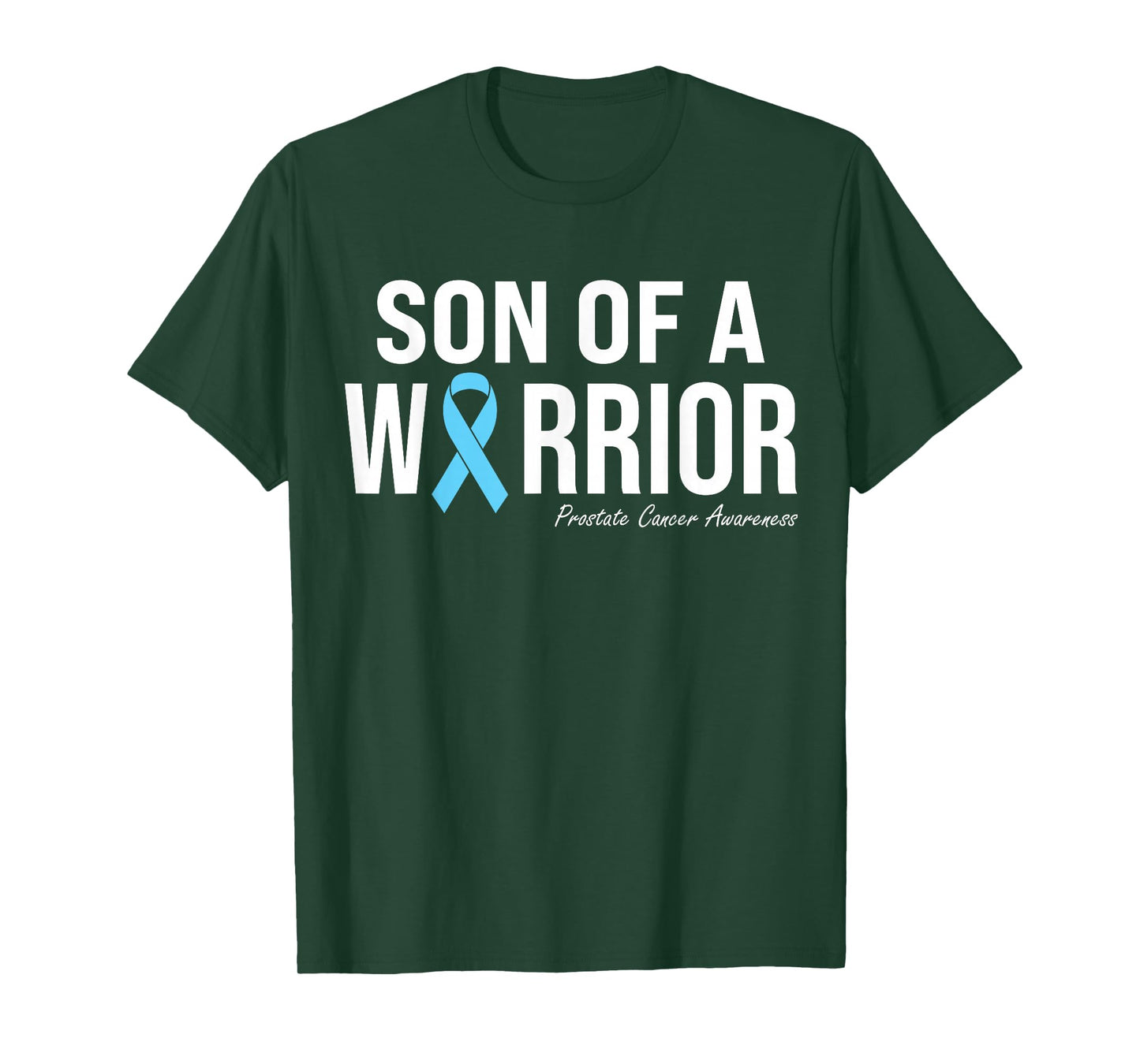 Family Prostate Cancer Awareness Light Blue Son of a Warrior T-Shirt