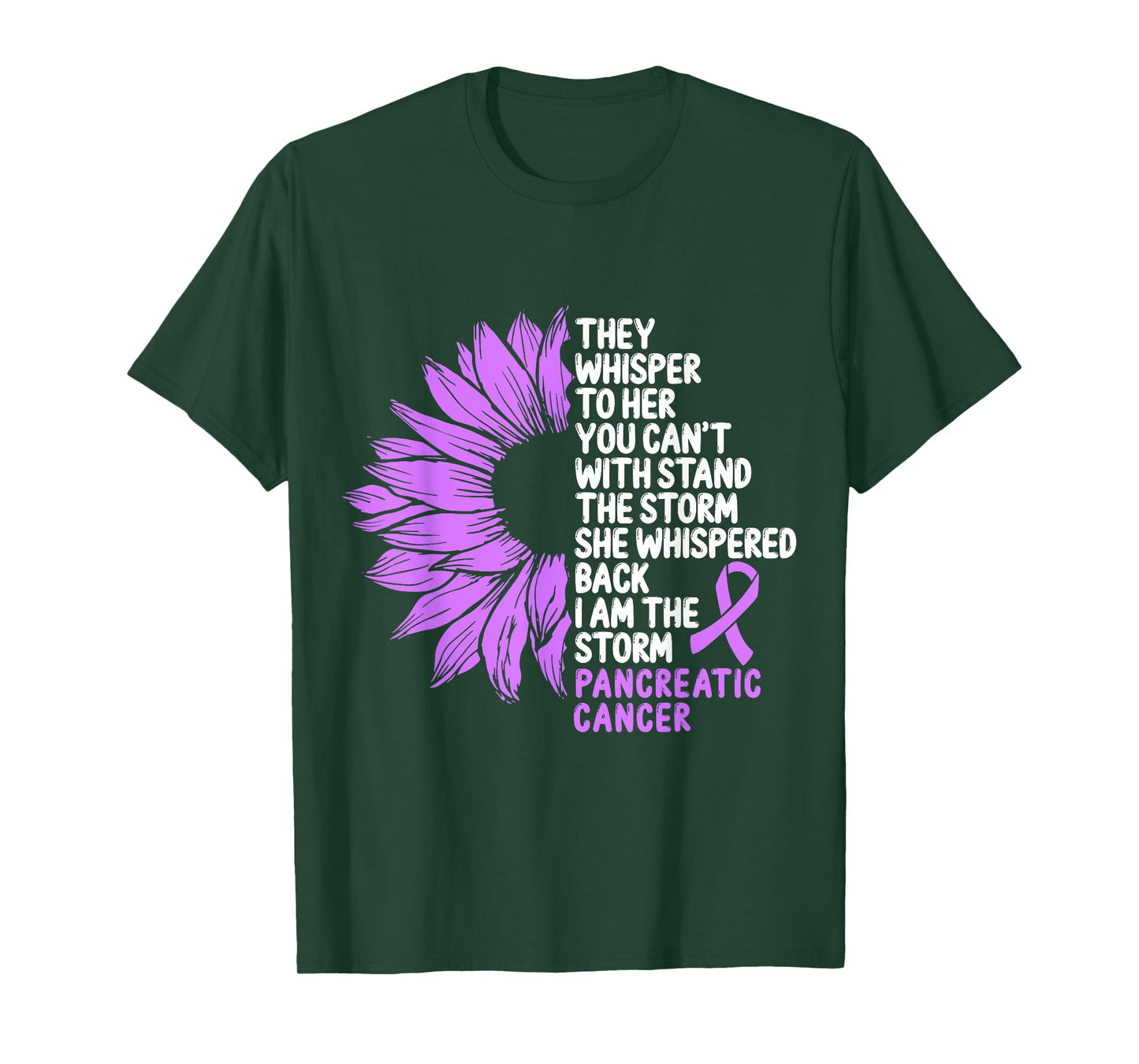 Pancreatic Cancer Awareness Purple Ribbon I am the Storm T-Shirt