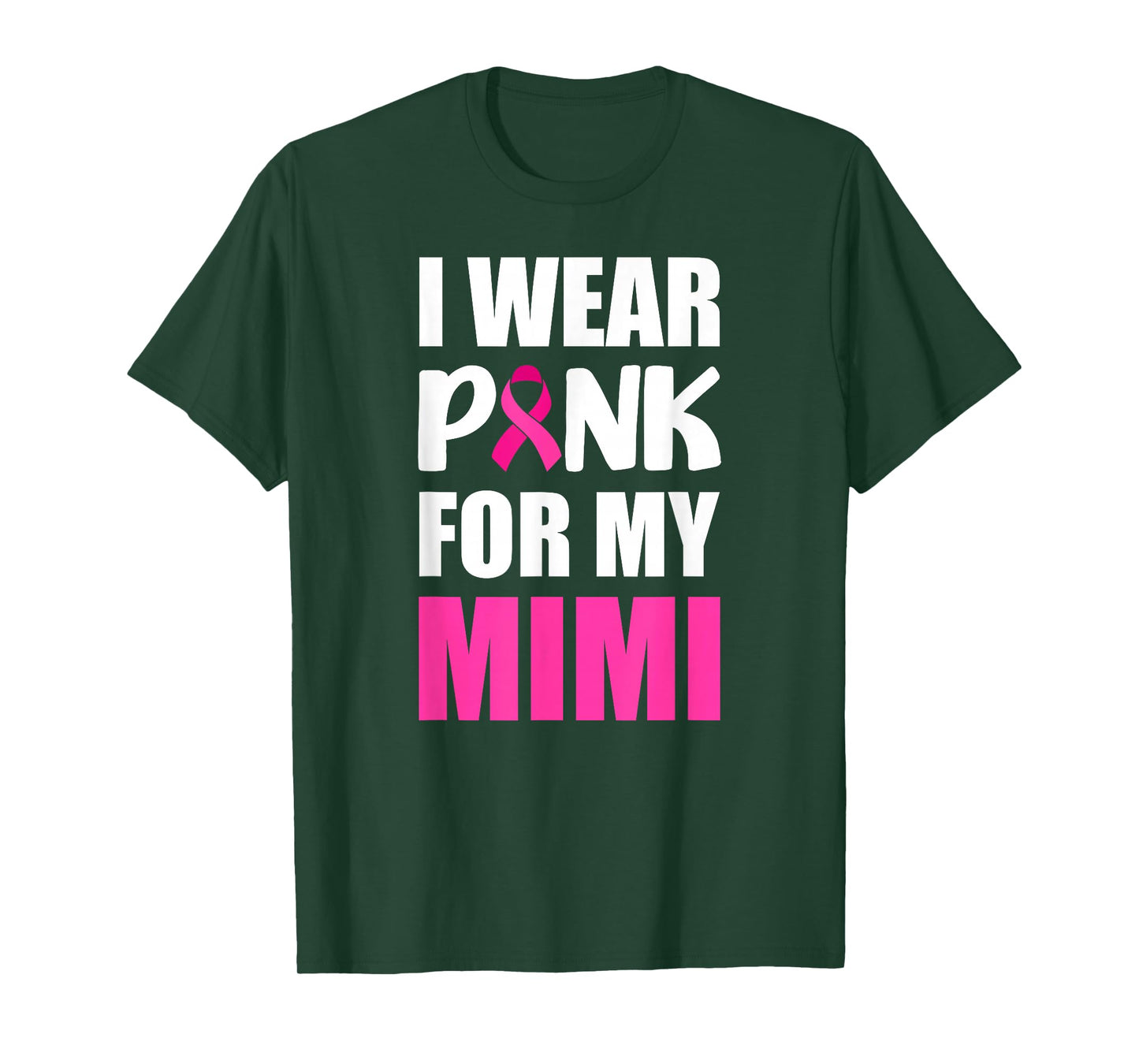 I Wear Pink For My Mimi Pink Ribbon Breast Cancer Awareness T-Shirt