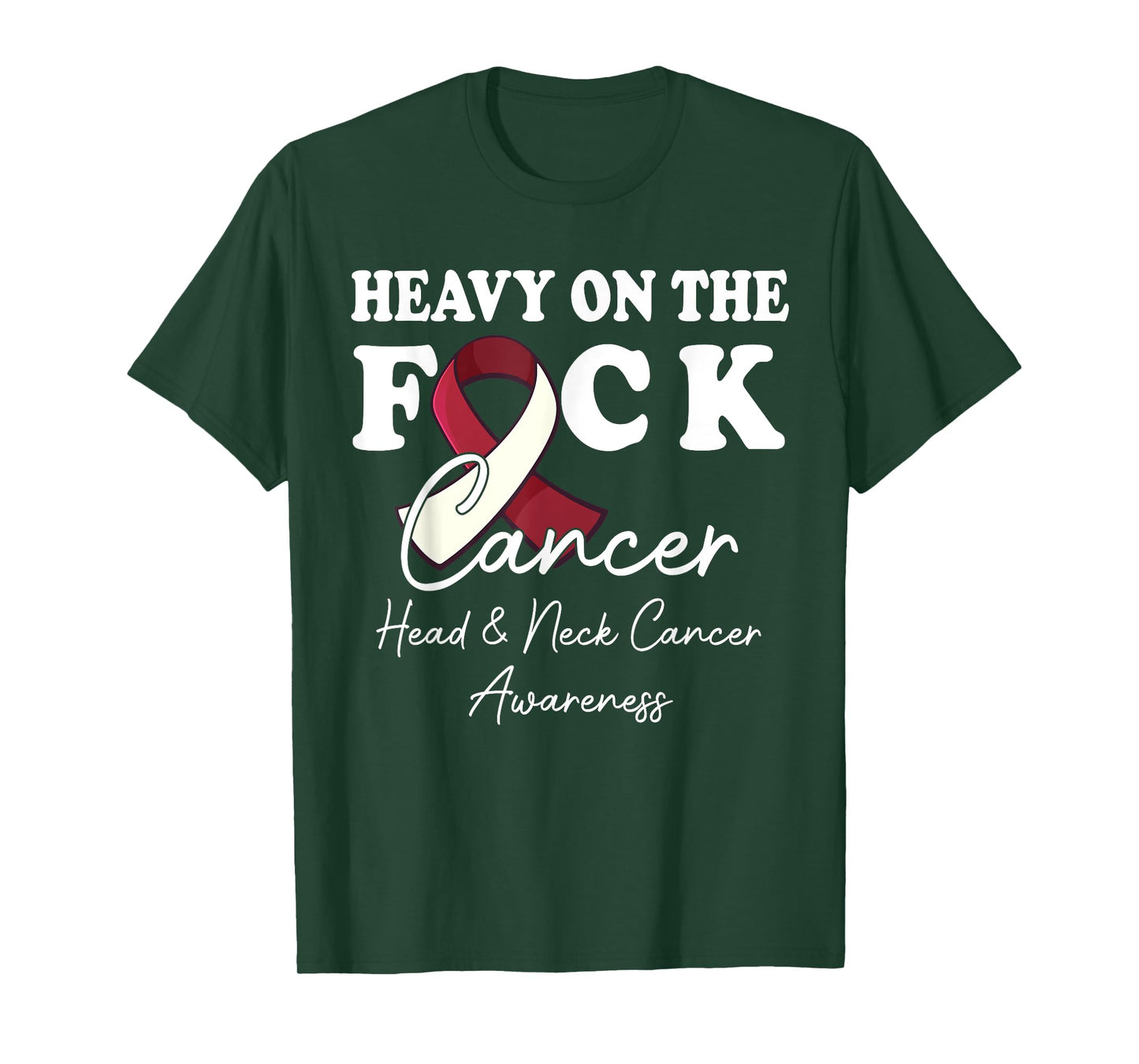 Heavy On The Fuck Cancer Survivor Head & Neck Cancer Support T-Shirt