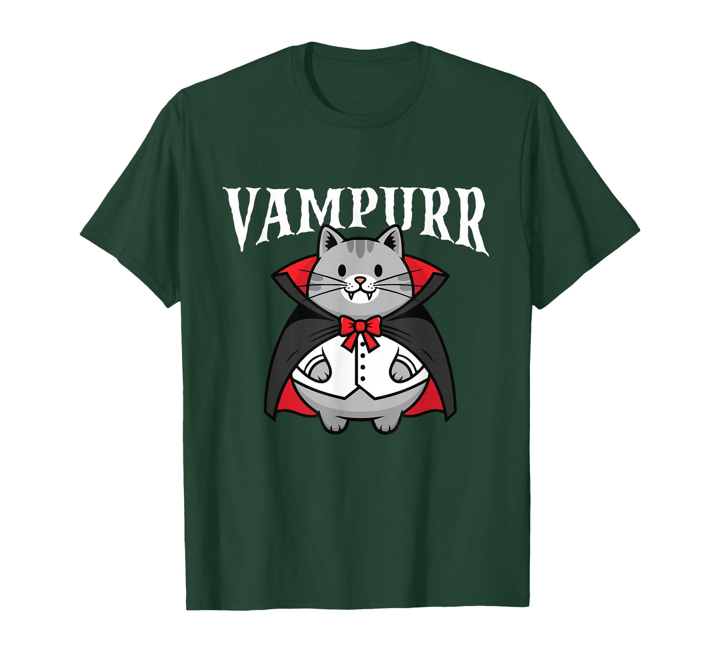 Vampurr - Spooky Halloween Vampire Cat Lover T-Shirt
