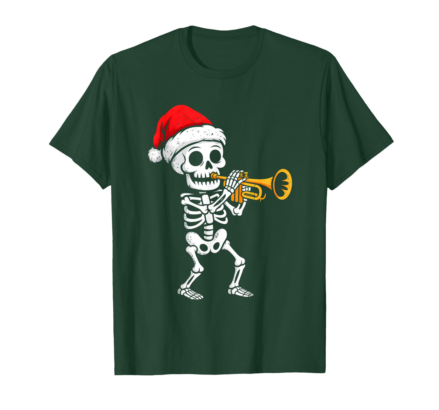 Skeleten Playing Trumpet Funny Halloween Costume Boys Kids T-Shirt
