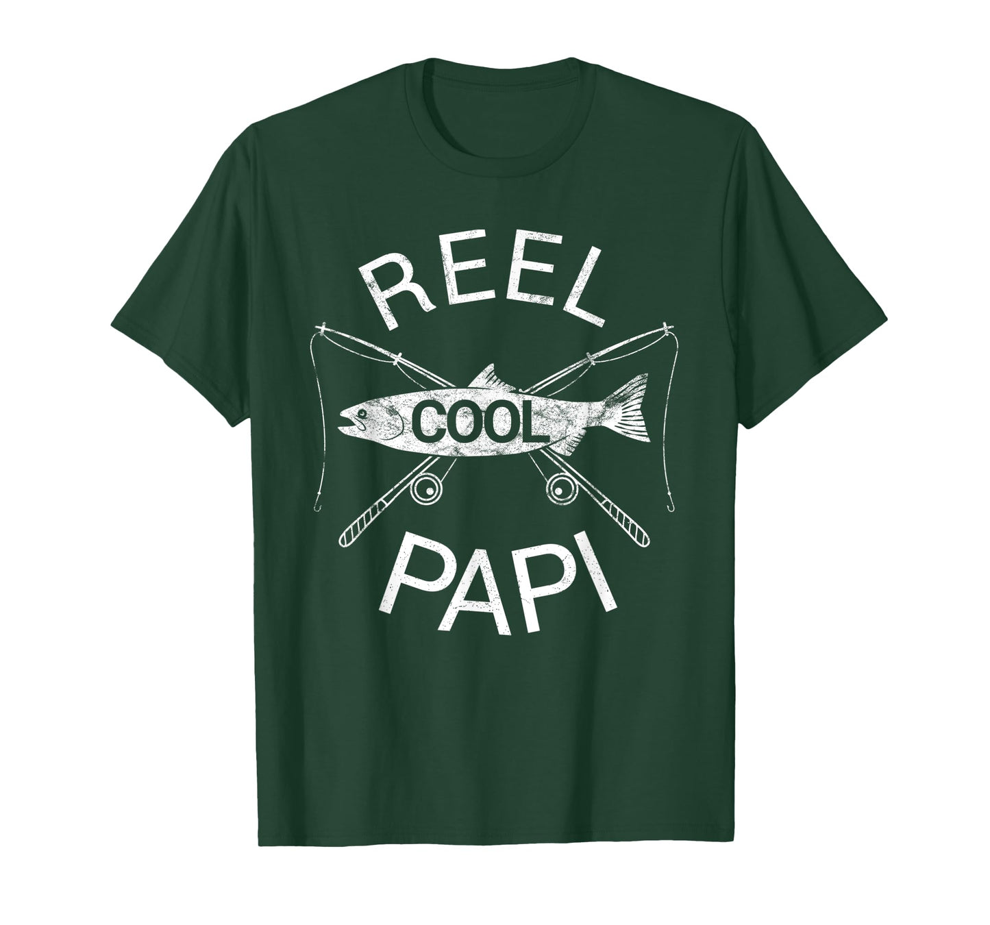 Mens Papi Shirt Birthday Father's Day Fishing Fish Funny Humor T-Shirt