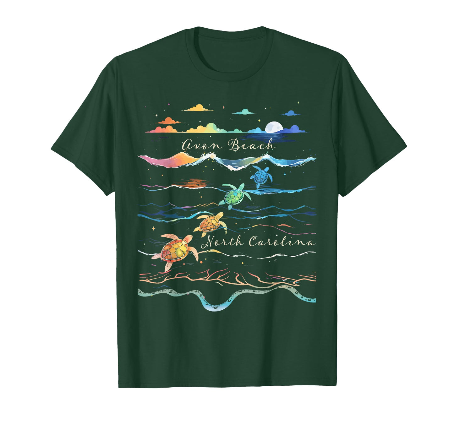 Avon Beach North Carolina Sea Turtle Beach Lover Outer Banks T-Shirt