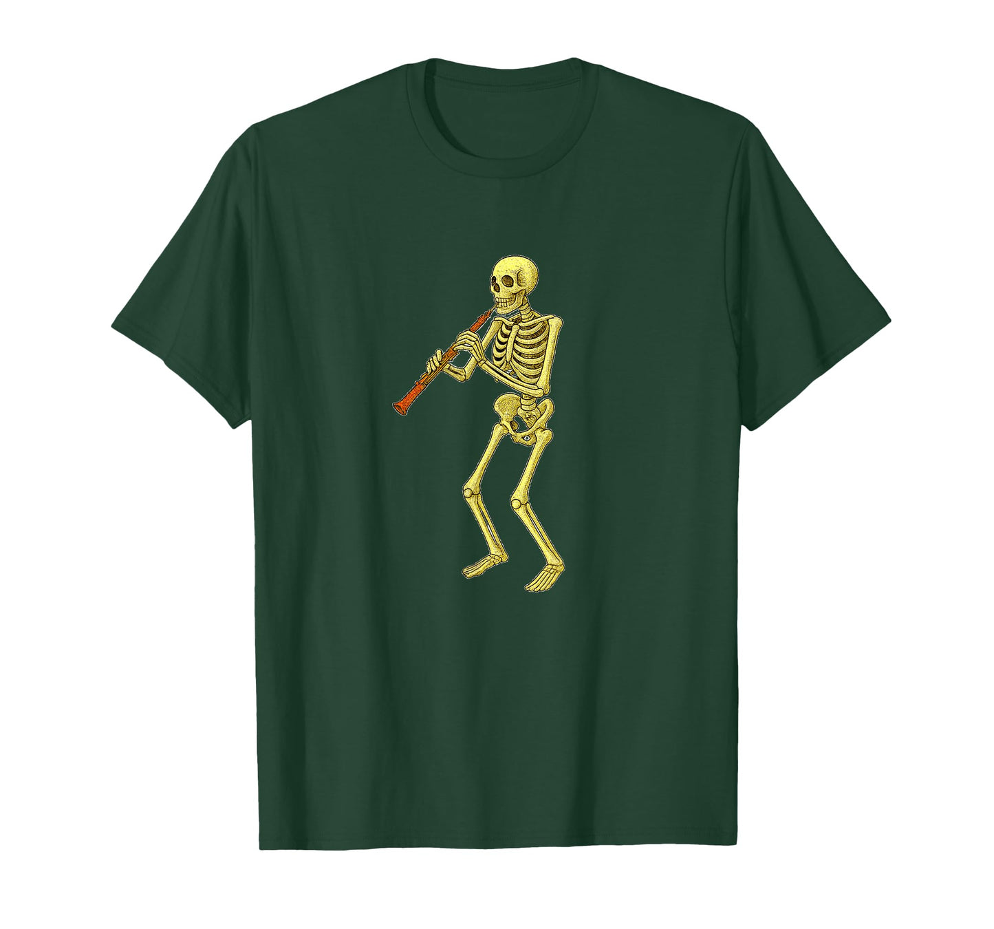 Skeleton Playing Oboe - Marching Band Orchestra T-Shirt