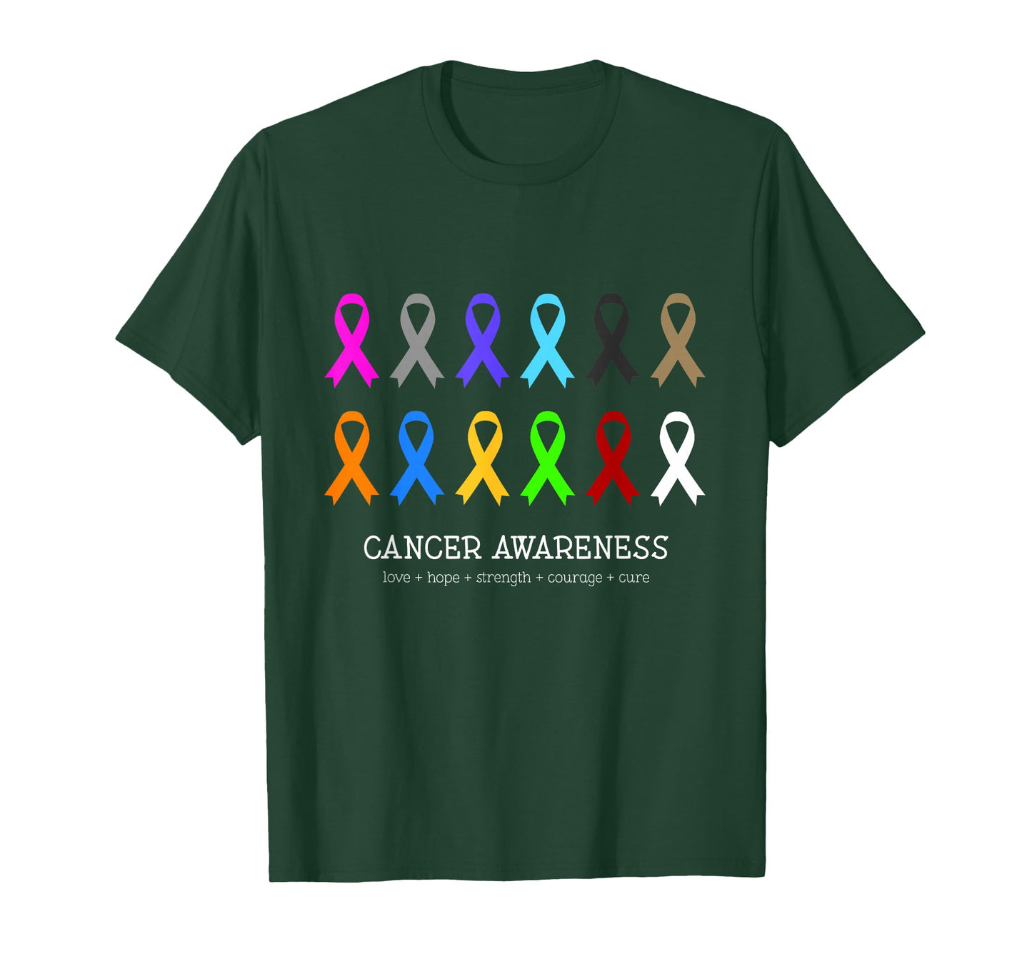 Cancer Awareness Clothing - Fight Cancer Ribbon T-Shirt