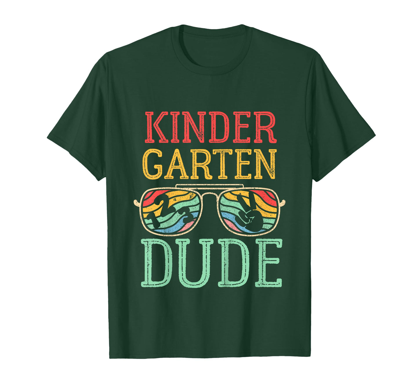 Kids Kindergarten Dude Kids First Day Of Kindergarten Vintage T-Shirt