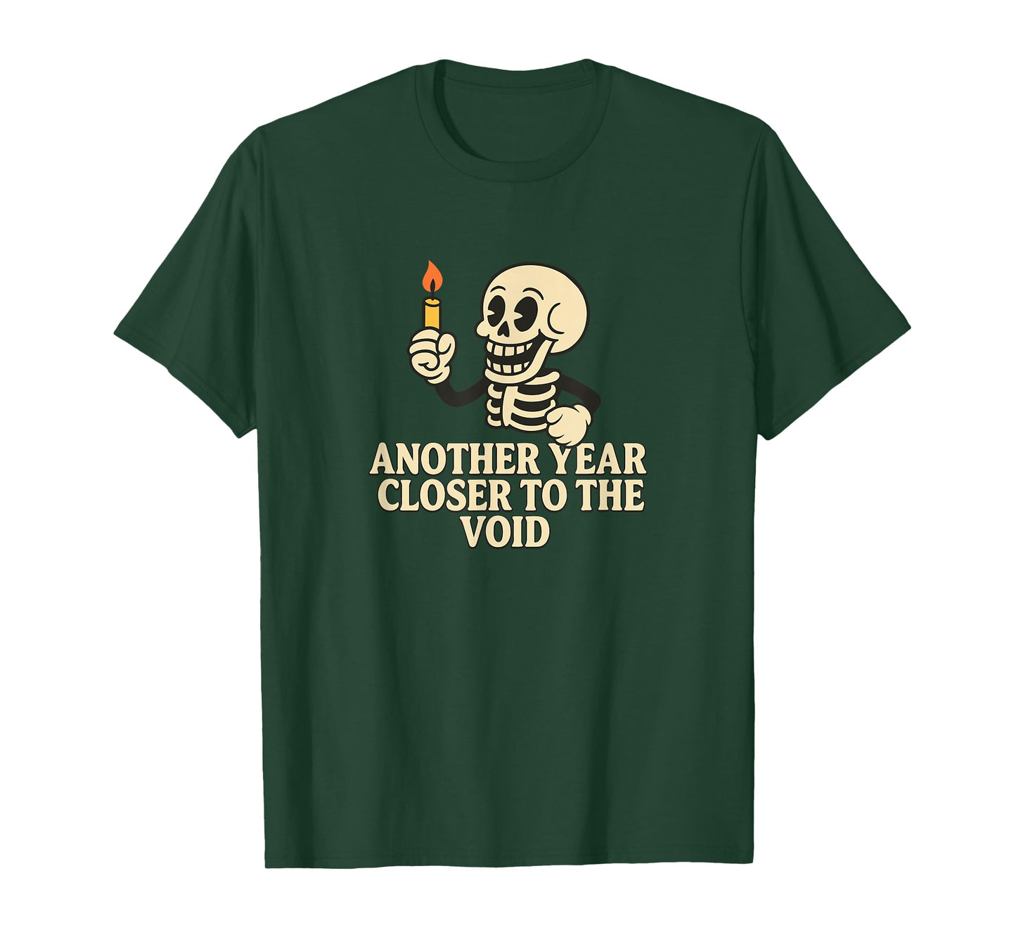 Another Year Closer to The Void Retro Skeleton T-Shirt