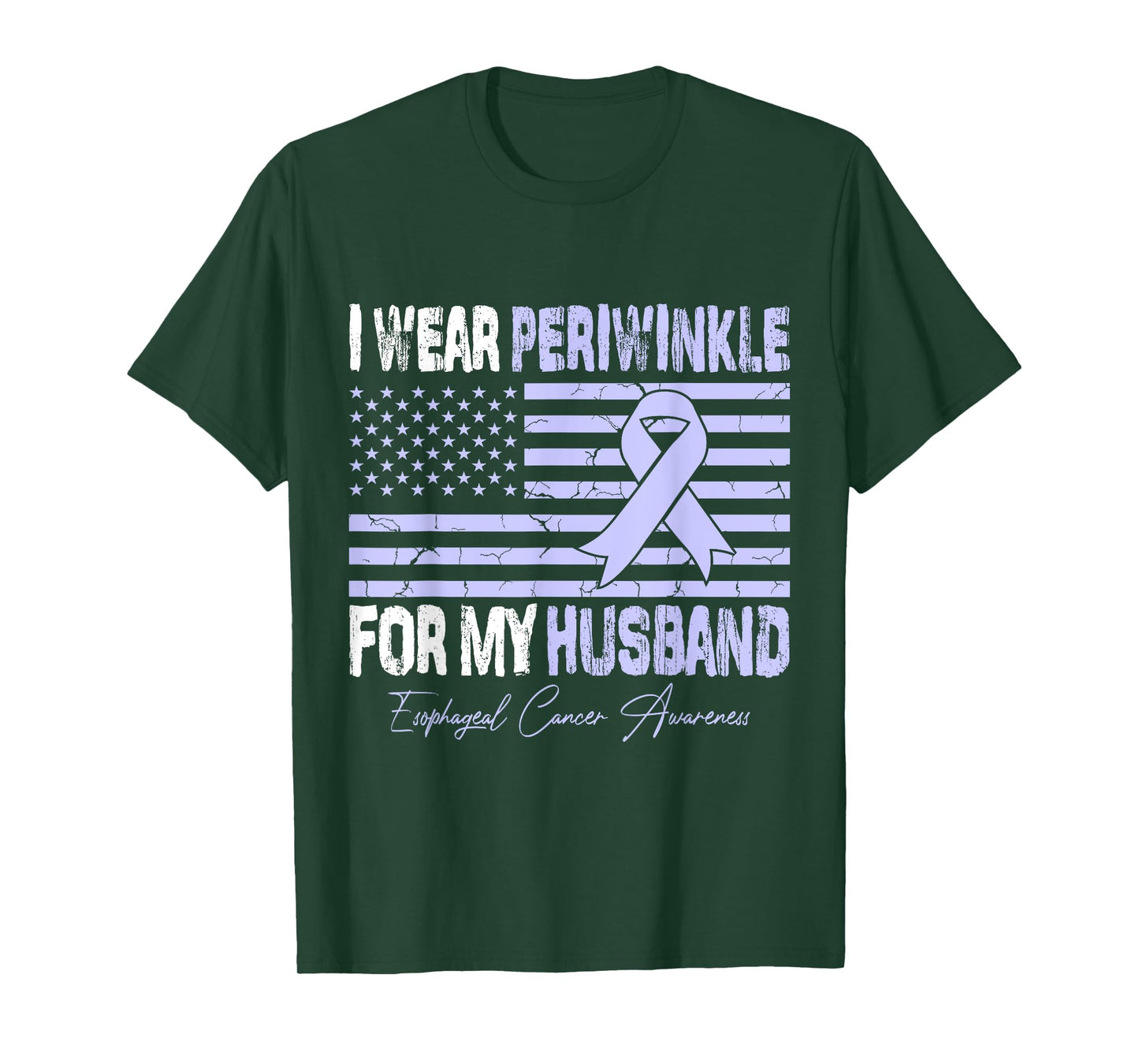 I Wear Periwinkle For My Husband Esophageal Cancer Awareness T-Shirt