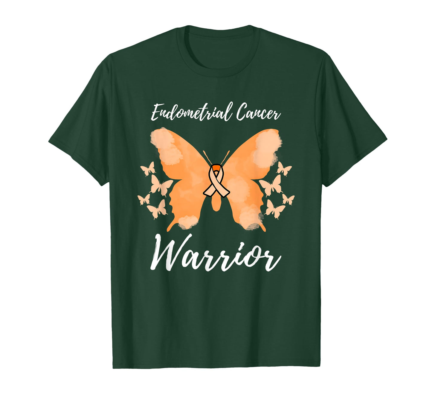 Warrior Endometrial Cancer Awareness Uterine Cancer T-Shirt