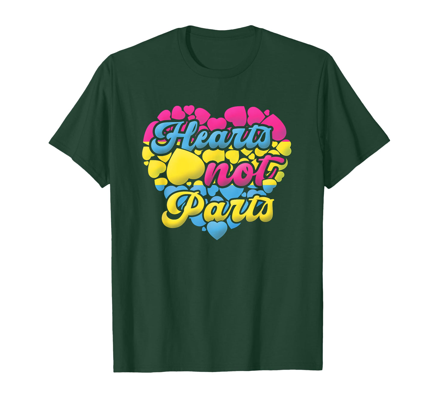 Pansexual Pride Heart Not Parts LGBT T-Shirt