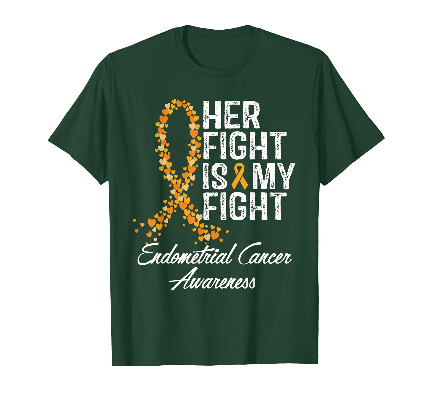 Endometrial Cancer Awareness Her Fight Is My Warrior Support T-Shirt