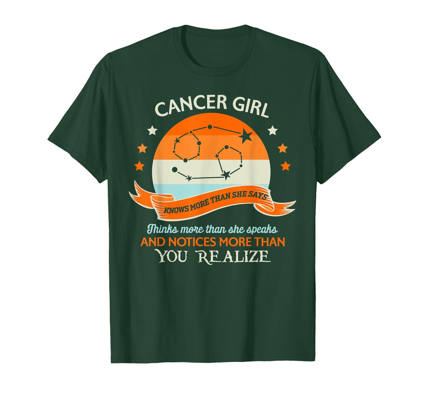 Vintage Cancer Girl knows more than she says funny T-Shirt
