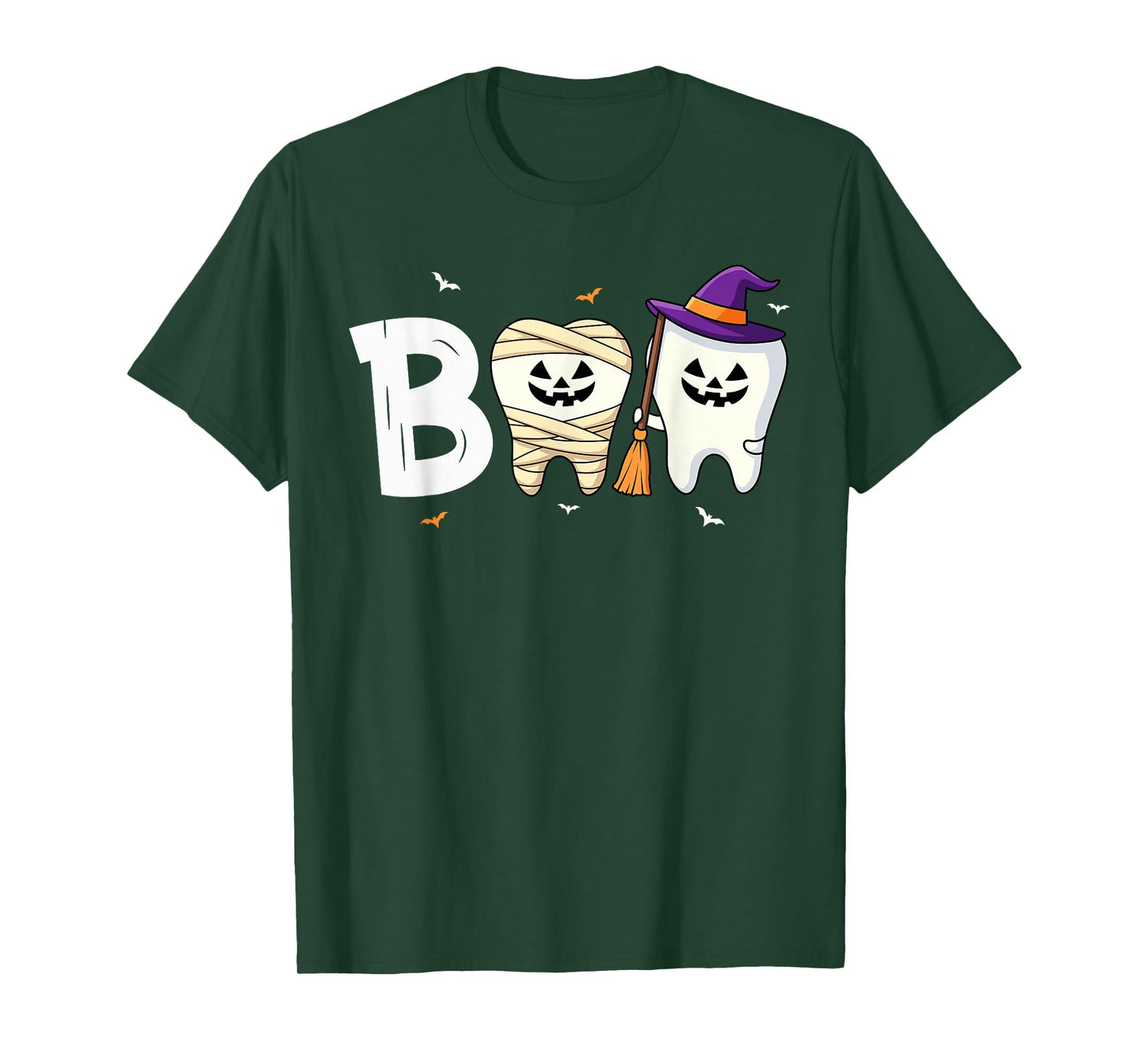 Boo Teeth Ghost Dental Assistant Funny Dentist Halloween T-Shirt