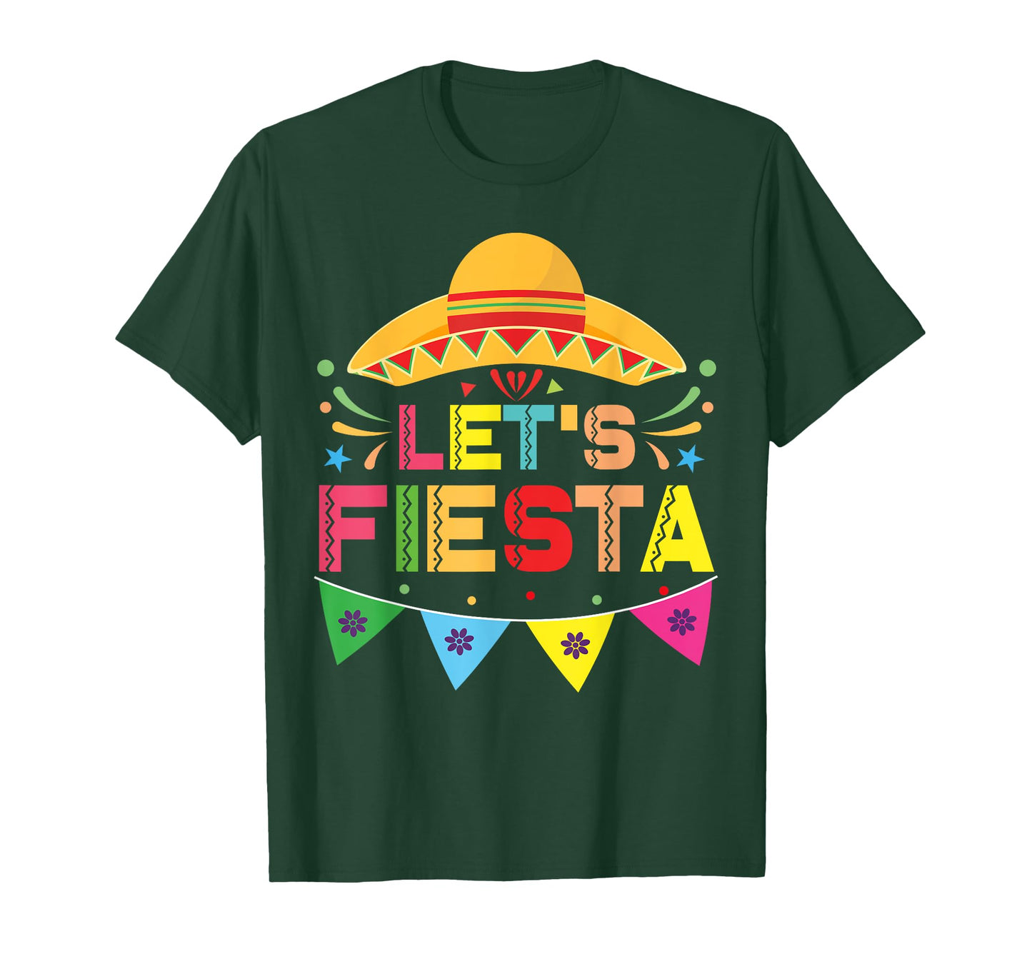 Let's Fiesta Mexico Fiesta Taco Guitar Cinco De Mayo T-Shirt