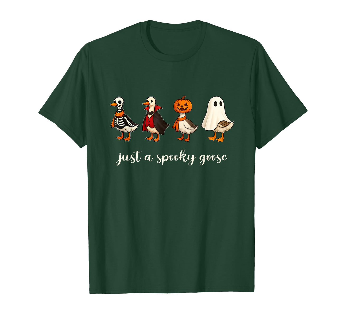 Silly Spooky Goose Halloween Funny Silly Goose Pumpkin Fall T-Shirt