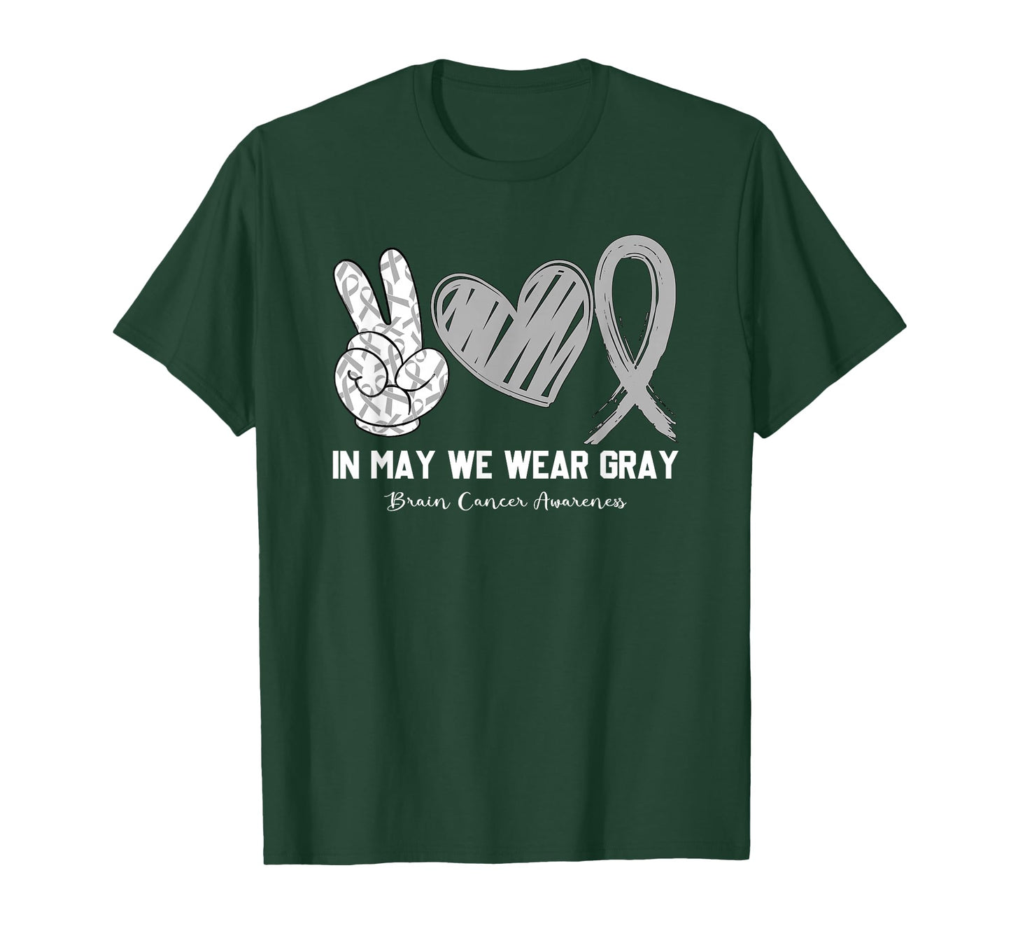 In May We Wear Gray Brain Cancer Awareness Month T-Shirt