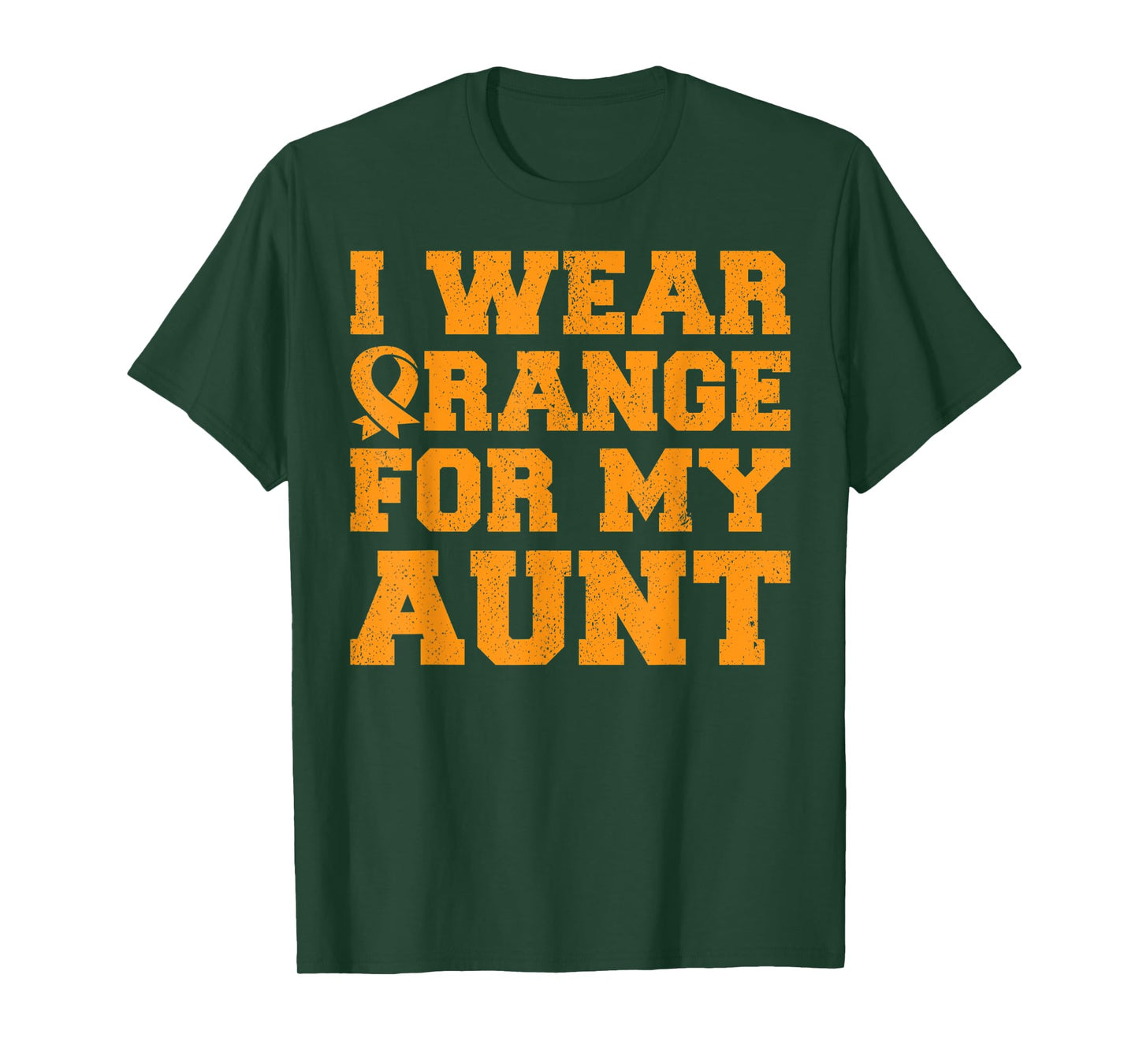 Orange For My Aunt Leukemia Awareness Cancer Niece Gift T-Shirt