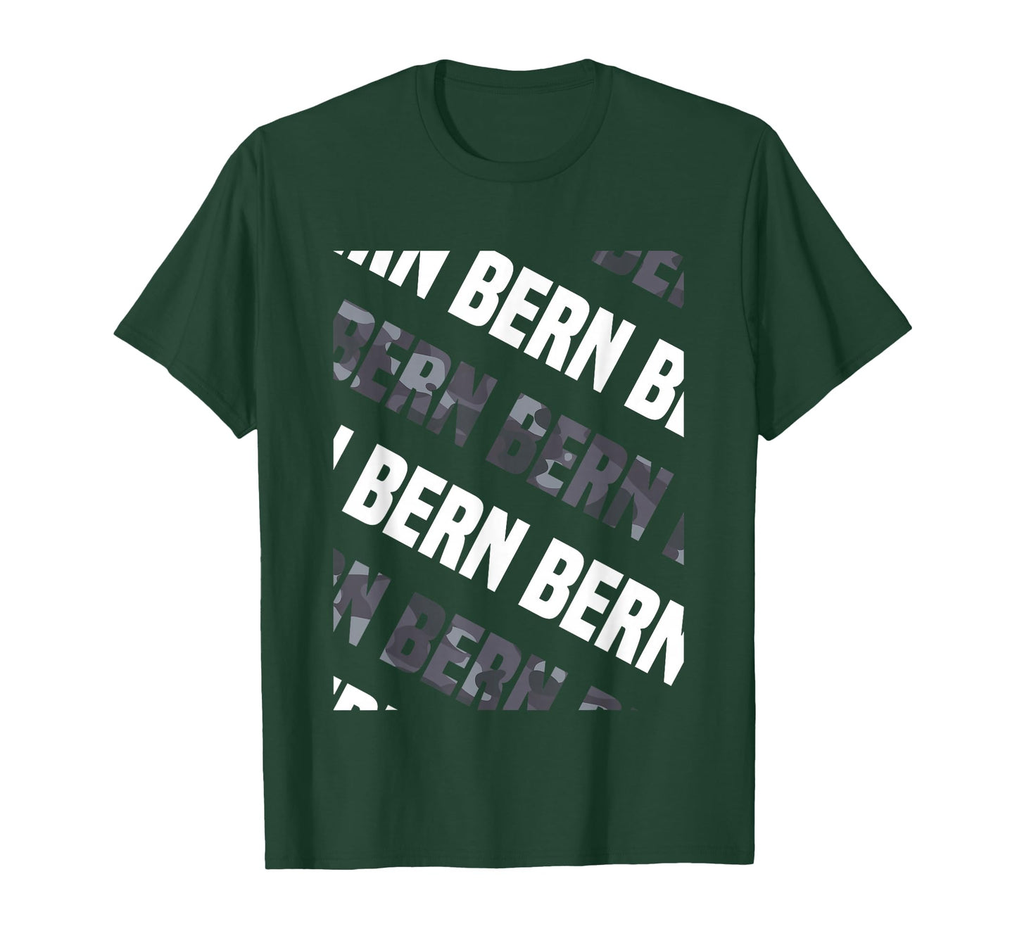 Bern Camo Pattern Grey Camouflage T-Shirt