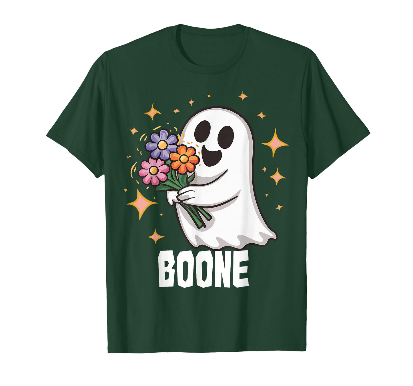 Retro Boo Boone Girls First Name Funny Halloween Ghost 2025 T-Shirt