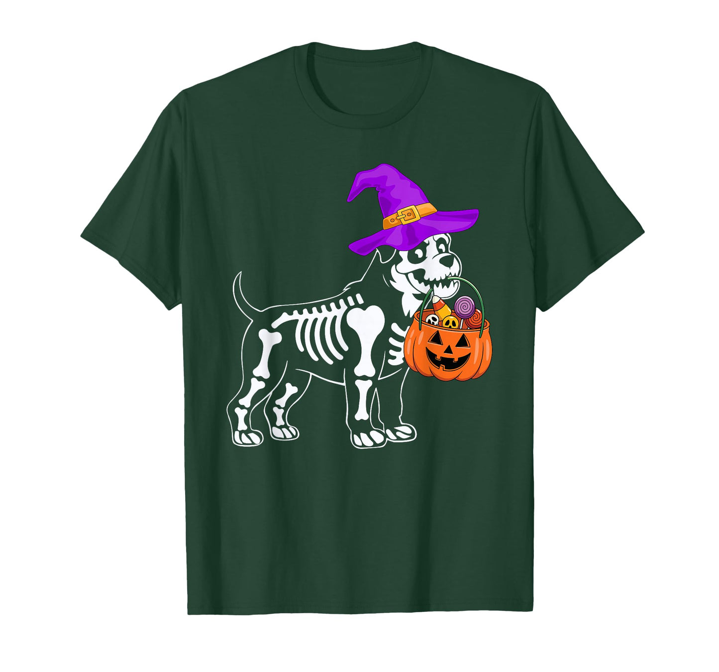 Rottweiler Dog Halloween Spooky Skeleton Trick or Treat T-Shirt