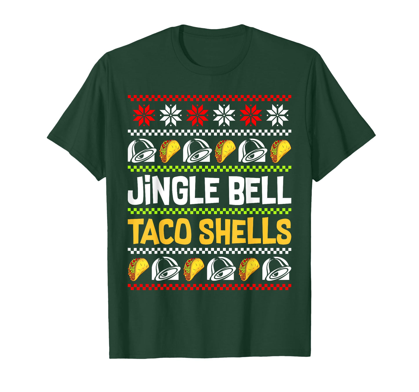 Groovy Christmas Jingle Bells Taco Shells Ugly Xmas Family T-Shirt