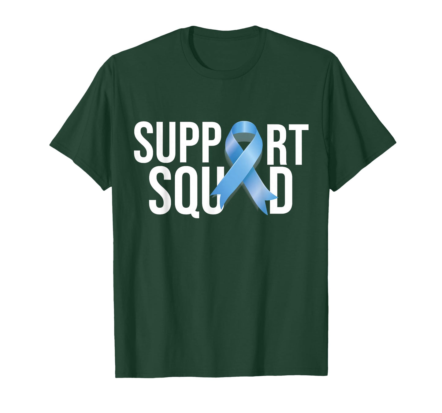 Support Squat Prostate Cancer Awareness Blue Ribbon Survivor T-Shirt