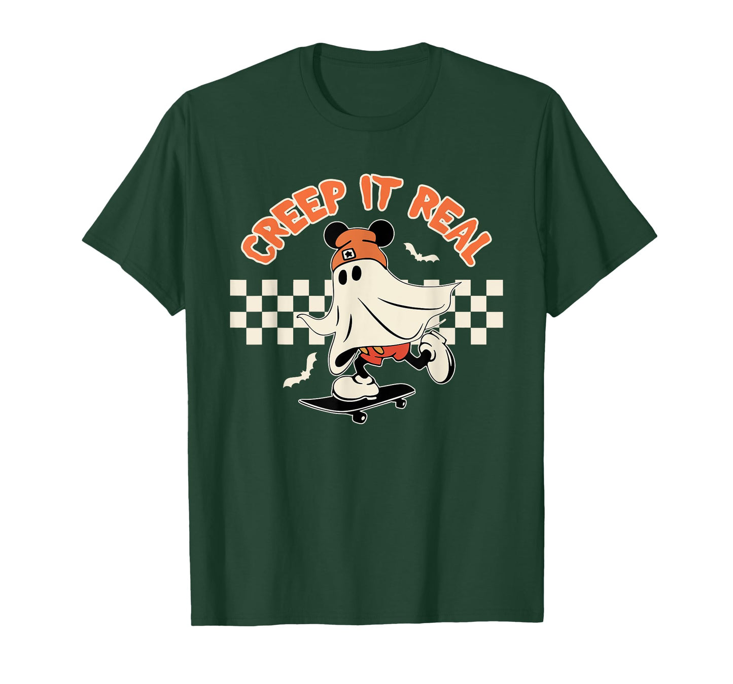 Creep it Real Spooky Ghost Mouse Men Women Halloween T-Shirt