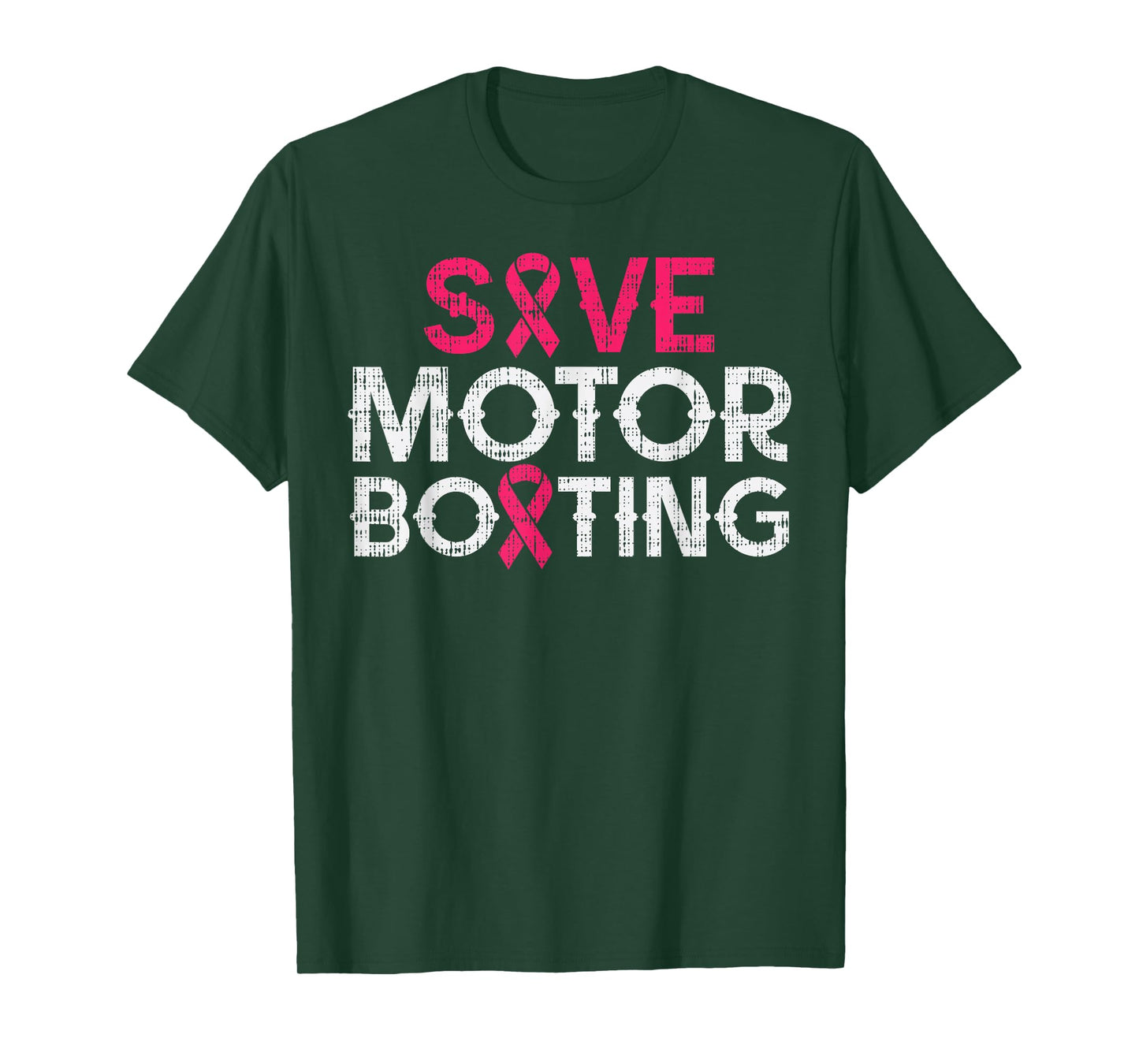 Save Motorboating Funny Breast Cancer Awareness Support Gift T-Shirt