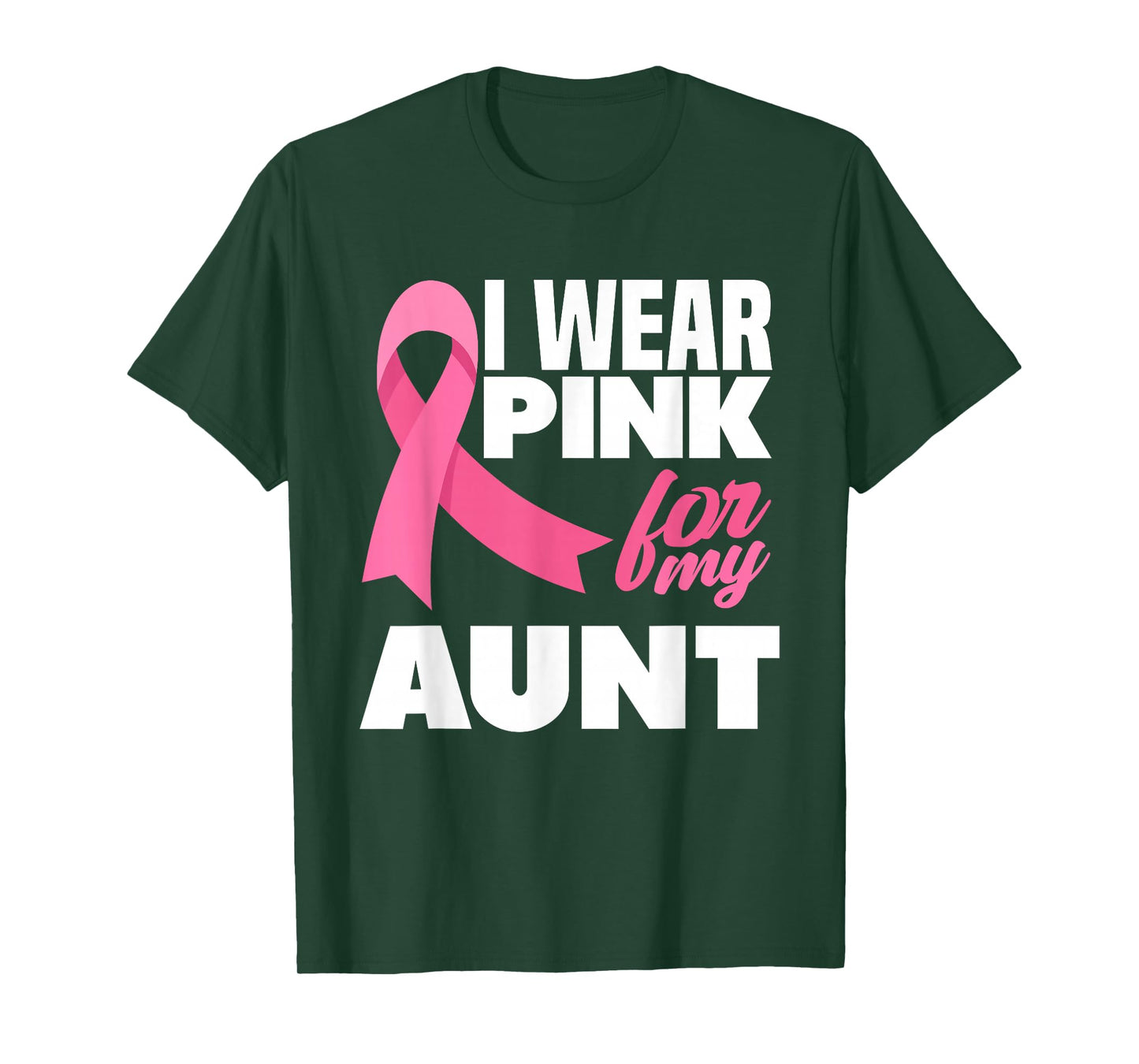 I Wear Pink For My Aunt Auntie Breast Cancer Awareness T-Shirt